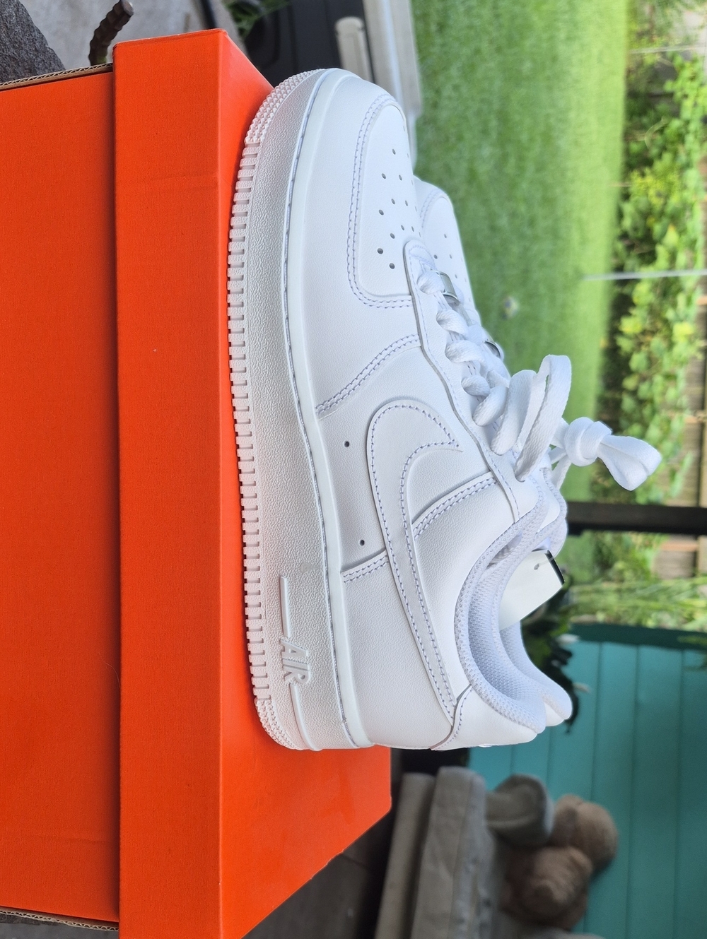 Nike All-White Low-Top Leather Sneakers